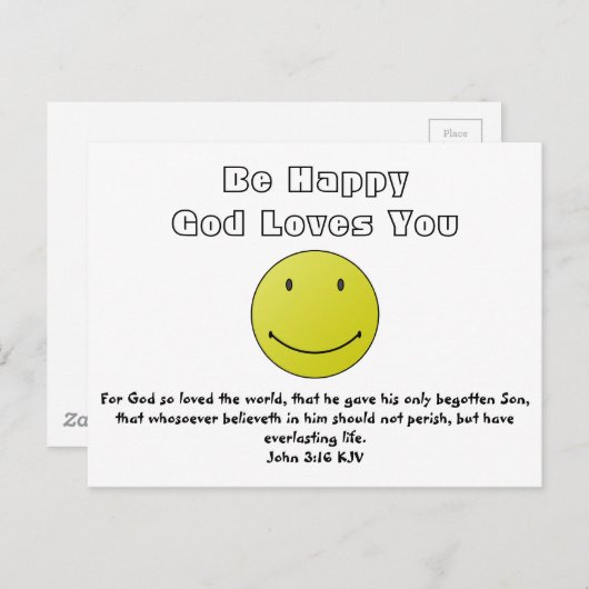 スマイル神があなたを愛しているから ポストカード (正面/裏面)