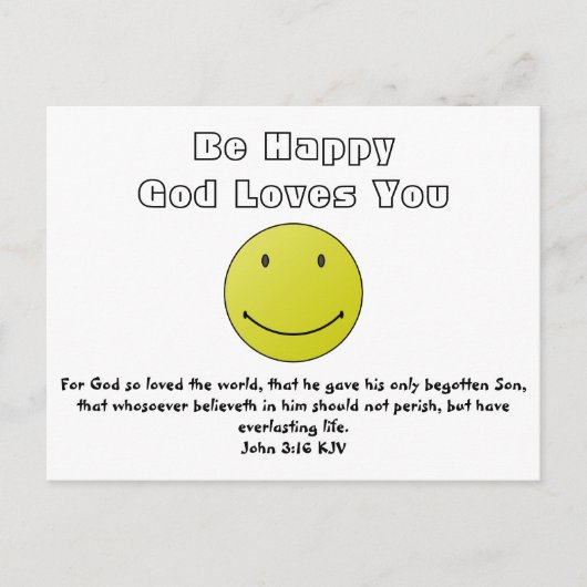 スマイル神があなたを愛しているから ポストカード (正面)
