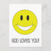 スマイル神はあなたを愛するはがきクリスチャン励まし ポストカード (正面)