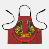 スマイル神は人生の贈り物を愛する最新の文字引用文 エプロン (正面)