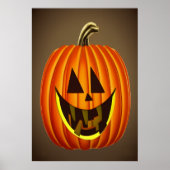 スマイル私は幸せなカボチャだ | AIアートポスター ポスター (正面)