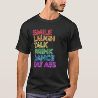 スマイル笑いトークドリンクダンスLGBTプライドTシャツ Tシャツ