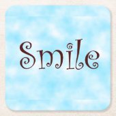 スマイル紙コースター スクエアペーパーコースター (正面)