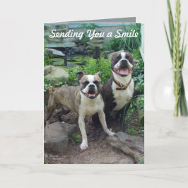 スマイル考えのユー恋しく思カード カード