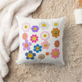 スマイル花16 x 16 クッション (ブランケット)