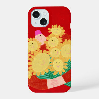 スマイル花 iPhone 15ケース