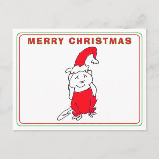 スマイル赤いクリスマスコスチュームの犬のイラスト クリスマス