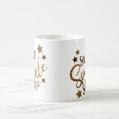 スマイル輝き引用文感動的動機 コーヒーマグカップ (中央)