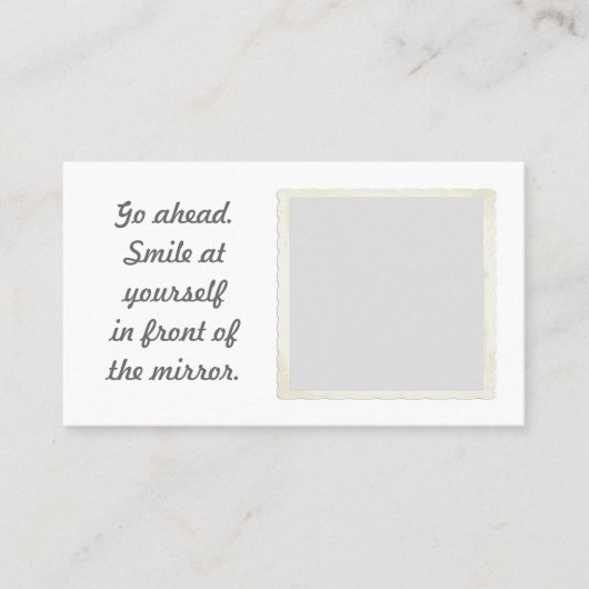 スマイル鏡名刺へのアクセス許可 名刺 (正面)