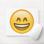 スマイル閉じた目 – 絵文字 マウスパッド (マウス)