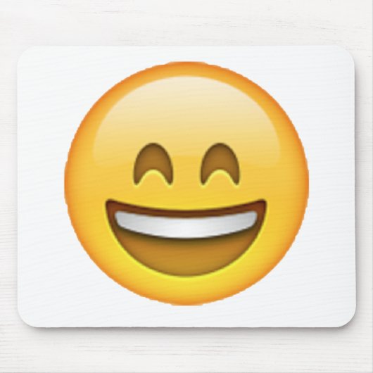 スマイル閉じた目 – 絵文字 マウスパッド (正面)