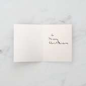 スマイル雪だるまホリーヴィンテージメリークリスマス シーズンカード (内部)