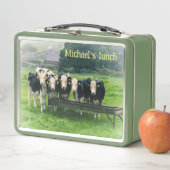 スマイル頼む!かわいい牛 メタルランチボックス (インサイチュ)