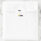 スマイル顔のステッカー – クラシックの位置の形状 ラウンドシール (バッグ)