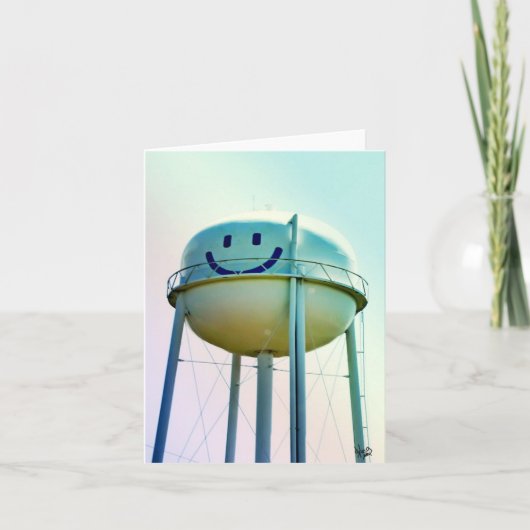 スマイル顔ウォータータワー、エルロイ、テキサス州 カード (正面)