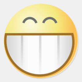 スマイル顔ハッピーグリントデスティニーアート ラウンドシール