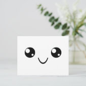 スマイル顔 ポストカード (スタンド正面)
