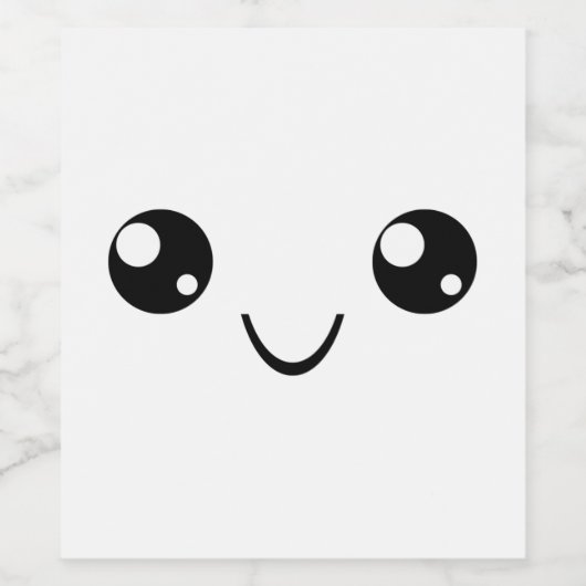 スマイル顔 ワインラベル (シングルラベル)