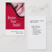 "スマイル2"歯科医の衛生士の審美歯科学 名刺 (正面/裏面)