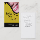 "スマイル2"歯科医の衛生士の審美歯科学 名刺 (正面/裏面)