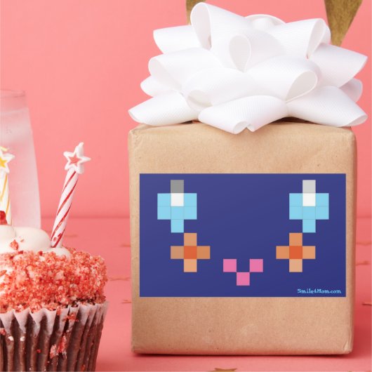 スマイル4Momステッカー 長方形シール (パーティー)