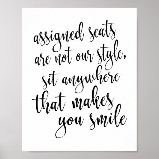 スマイル8x10の看板を作成する場所に座る ポスター (正面)