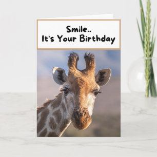 スマイル。あなたの誕生日- Giraffe カード
