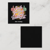 スマイル!あなたは神のウェイクアップリストの高揚デザインを作った スクエア名刺 (正面/裏面)