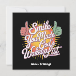 スマイル!あなたは神のウェイクアップリストの高揚デザインを作った 招待状