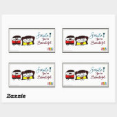 スマイル! あなたは美しいステッカー 長方形シール (シート)