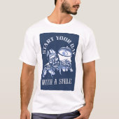 スマイル...あもしなたは!レトロ歯医者T型 Tシャツ (正面)