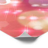 スマイル! |おもしろいと華やかなピンクのスパークルスのポスター ポスター (角)