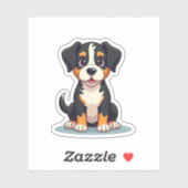 スマイル かわいい マンチェスター テリア 子犬 イラスト シール (シート)