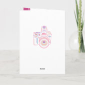 スマイル! それはあなたの誕生日です! かわいいパステル調のカメラカード カード (裏面)