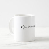 スマイル…それは伝染性のマグです コーヒーマグカップ (正面左)