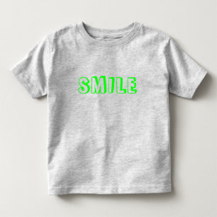 「スマイル」のネオン文字 トドラーTシャツ