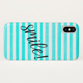 スマイル!の選択ストライプカラーiPhone Xケース Case-Mate iPhoneケース (裏面(横))