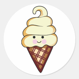 スマイル·アイス·クリーム ラウンドシール