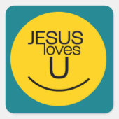 スマイル...イエスはあなたを愛している スクエアシール (正面)