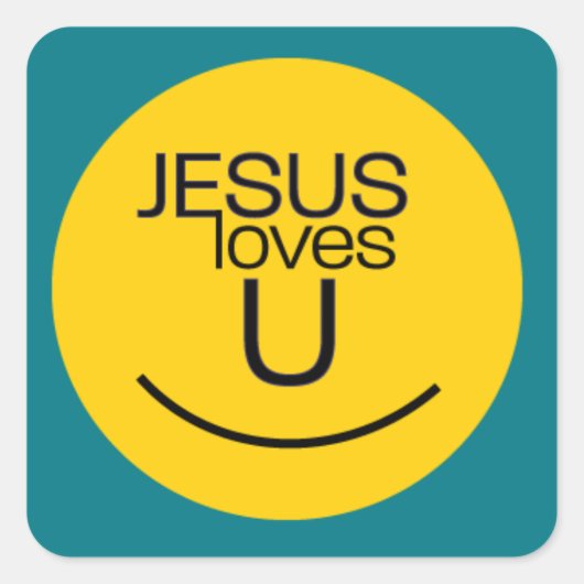 スマイル...イエスはあなたを愛している スクエアシール (正面)
