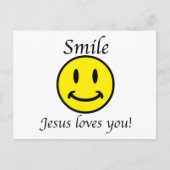 スマイル、イエスはあなたを愛している ポストカード (正面)