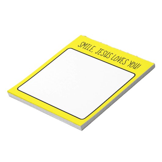 スマイル、イエスは黄色い幸せな太陽の光を愛する ノートパッド (回転)