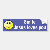 スマイル、イエス・キリストは愛します バンパーステッカー (正面)