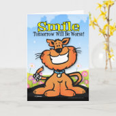 スマイル カード (黄色い花)