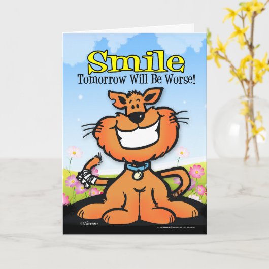 スマイル カード (黄色い花)