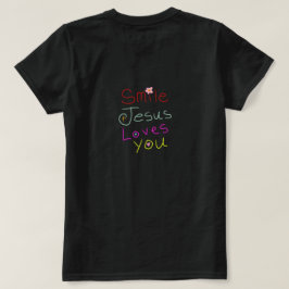 「スマイル・キリストはあなたを愛しています」キリスト教の名言 Tシャツ