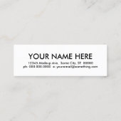 スマイル。 スキニー名刺 (裏面)