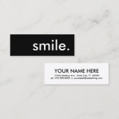 スマイル。 スキニー名刺 (正面/裏面)