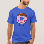 スマイル スプリンクル ドーナツ キャラクター アート Tシャツ (正面)