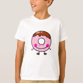 スマイル スプリンクル ドーナツ キャラクター アート Tシャツ (正面)